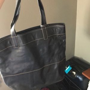 Frye harvest tote new with tags navy blue